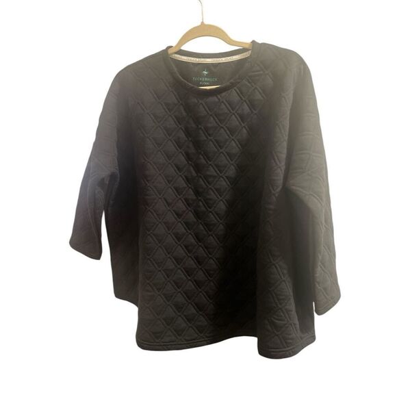 ✨Tnuck Sport Black Quilted Crewneck Sz XL/XXL Pullover✨ - Picture 9 of 12